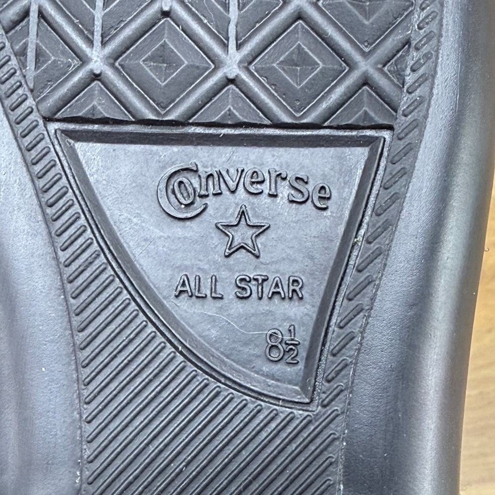 Converse Sidney X-Hi High Top Sneaker Womens 8.5 Black Leather Buckles Punk Goth - Picture 10 of 12